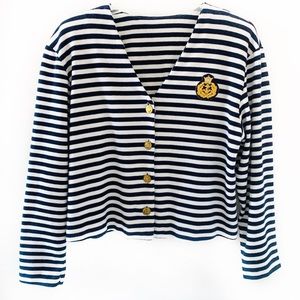 Vintage Christine David Striped Cropped Jacket M